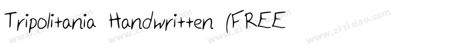 Tripolitania Handwritten (FREE)字体转换